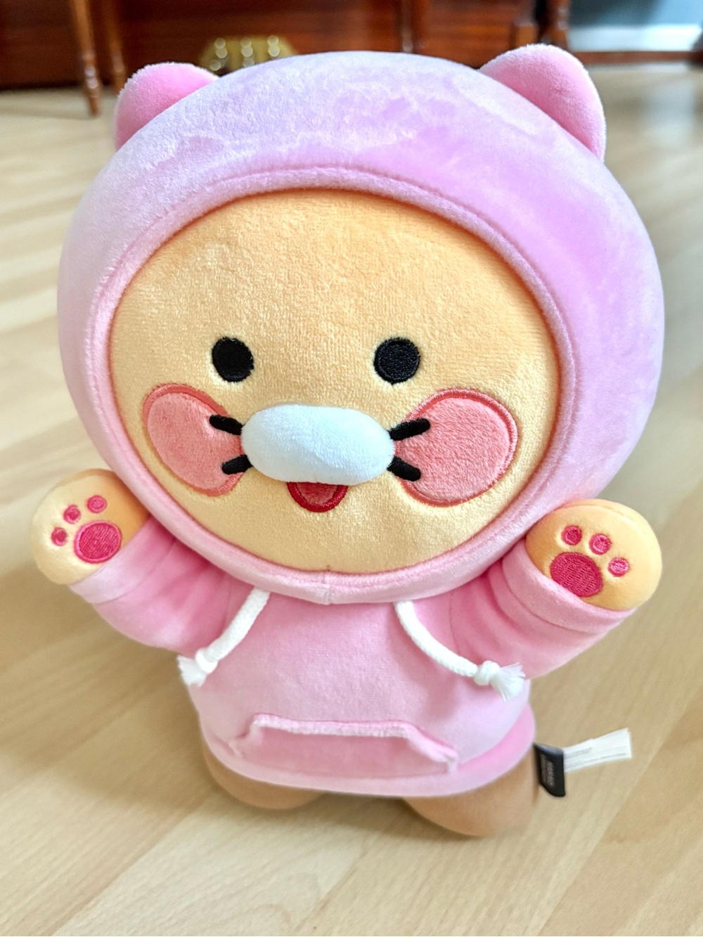 KAKAO FRIENDS Pink Hoodie Baby Pillow Choonsik‎ Chunsik Korean Plush